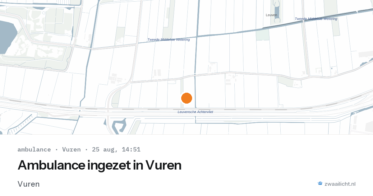 Ambulance ingezet in Vuren — 25 aug 2026