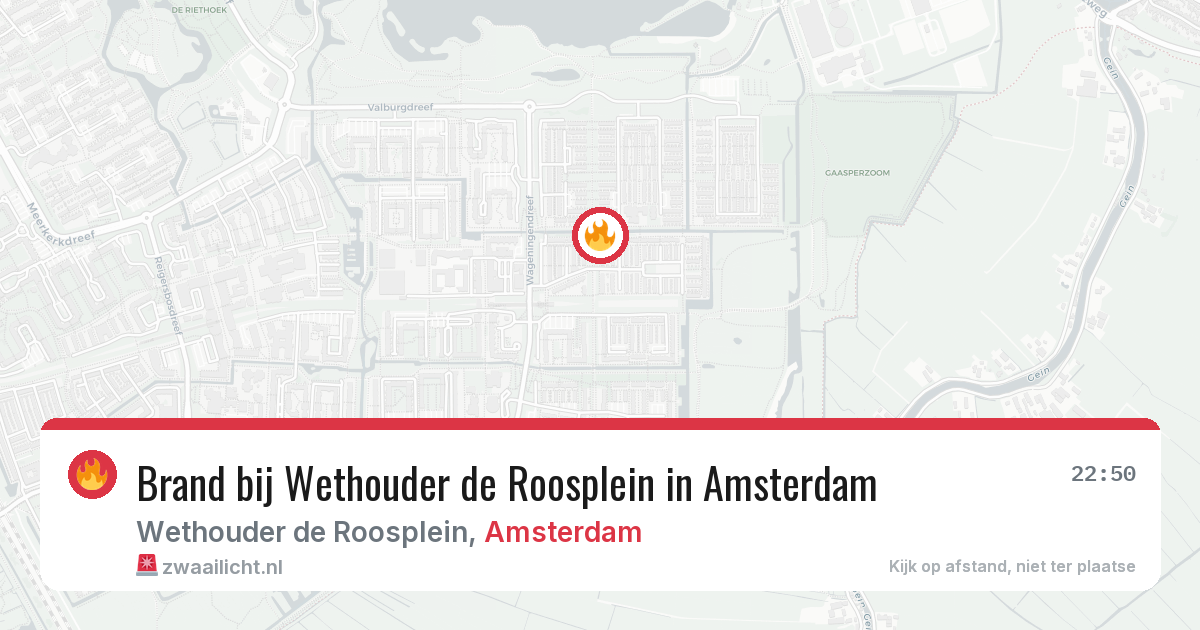 Brand bij Wethouder de Roosplein in Amsterdam — 28 jun 2026