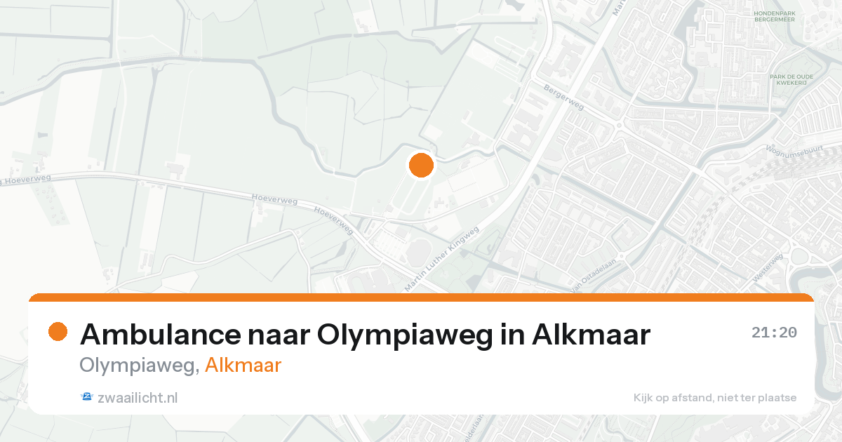 Ambulance naar Olympiaweg in Alkmaar — 21 aug 2026