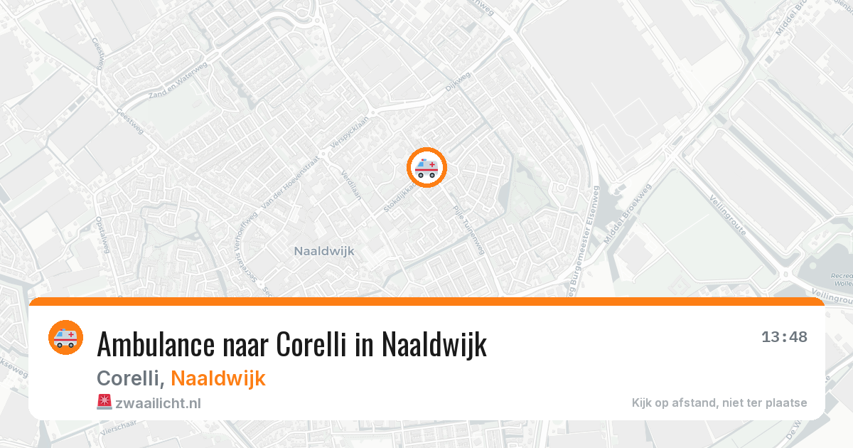 Ambulance naar Corelli in Naaldwijk — 7 aug 2026