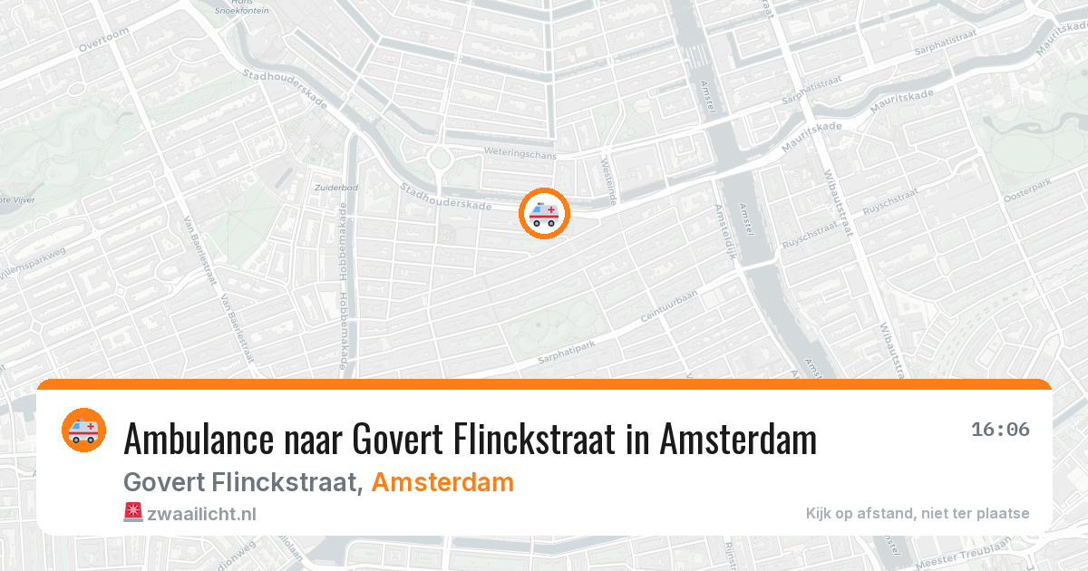 Ambulance naar Govert Flinckstraat in Amsterdam — 10 aug 2026
