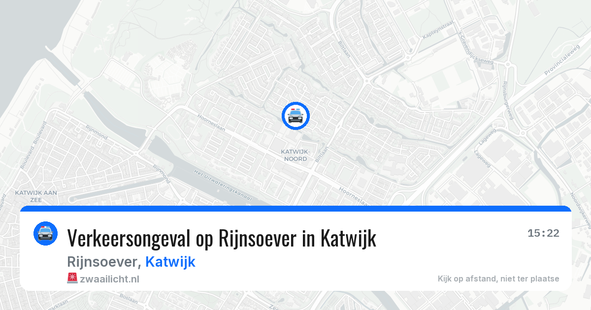 Verkeersongeval op Rijnsoever in Katwijk — 11 jun 2026