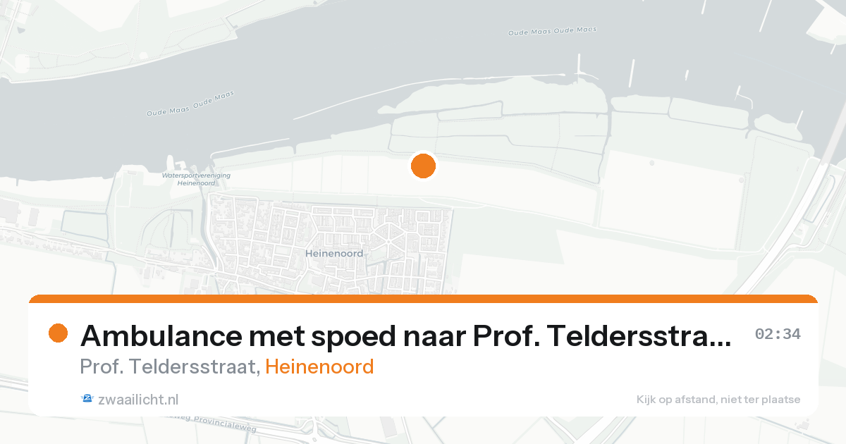 Ambulance met spoed naar Prof. Teldersstraat in Heinenoord — 20 aug 2026