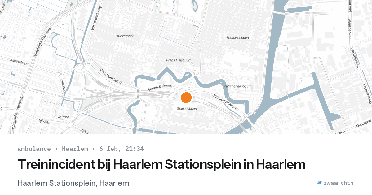 Treinincident bij Haarlem Stationsplein in Haarlem — 6 feb 2026