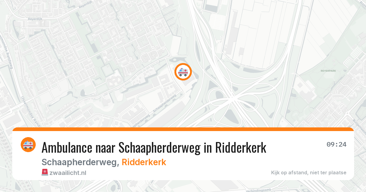 Ambulance naar Schaapherderweg in Ridderkerk — 19 mrt 2026
