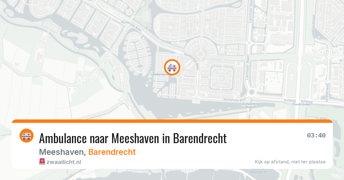 Ambulance naar Meeshaven in Barendrecht — 15 apr 2026