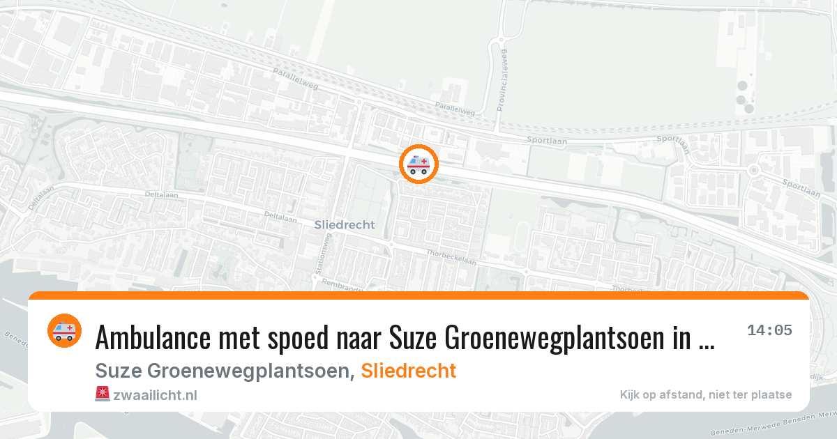 Ambulance met spoed naar Suze Groenewegplantsoen in Sliedrecht — 29 jun 2026