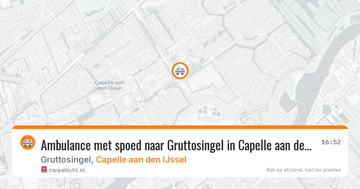 Ambulance met spoed naar Gruttosingel in Capelle aan den IJssel — 5 aug 2026