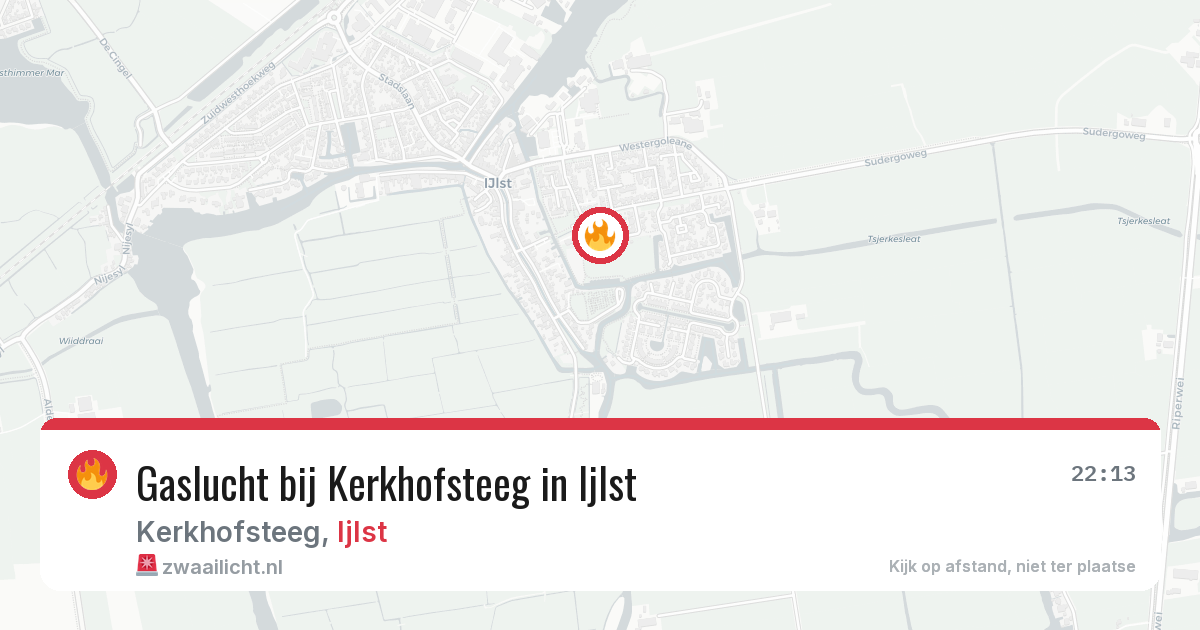 Gaslucht bij Kerkhofsteeg in Ijlst — 17 feb 2026