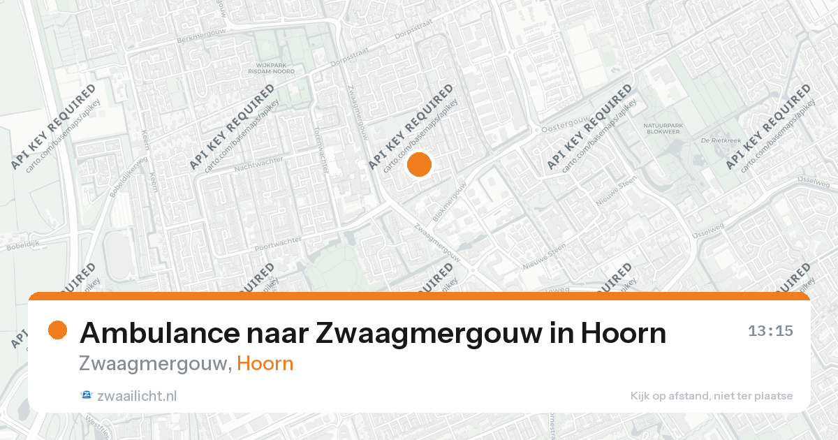 Ambulance naar Zwaagmergouw in Hoorn — 26 aug 2026