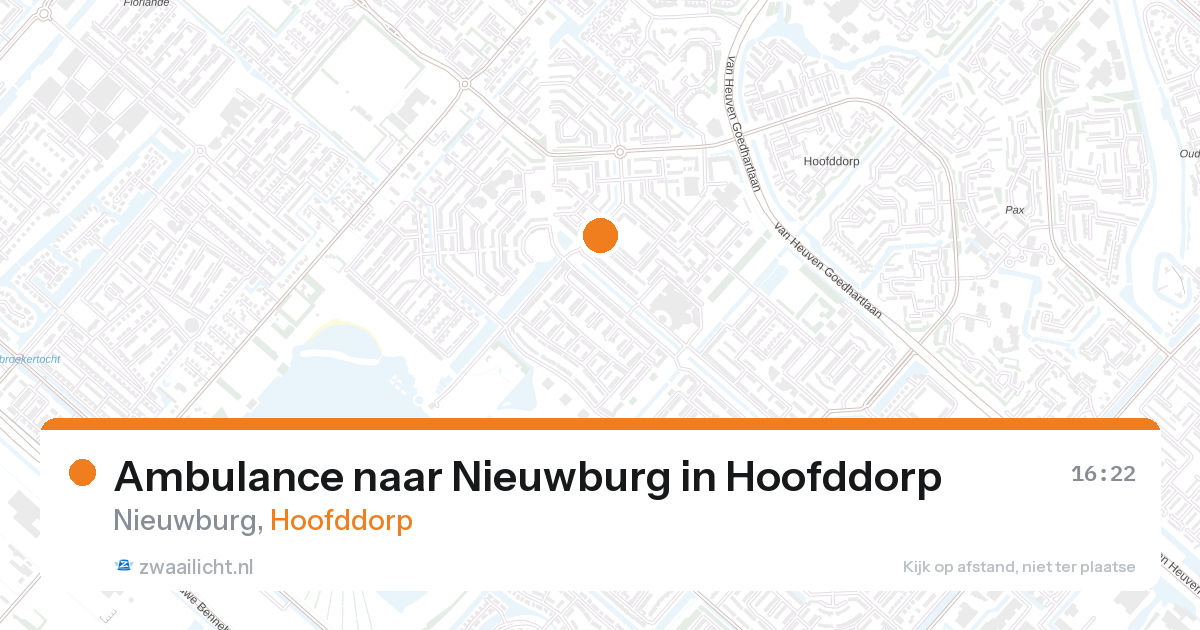 Ambulance naar Nieuwburg in Hoofddorp — 27 aug 2026