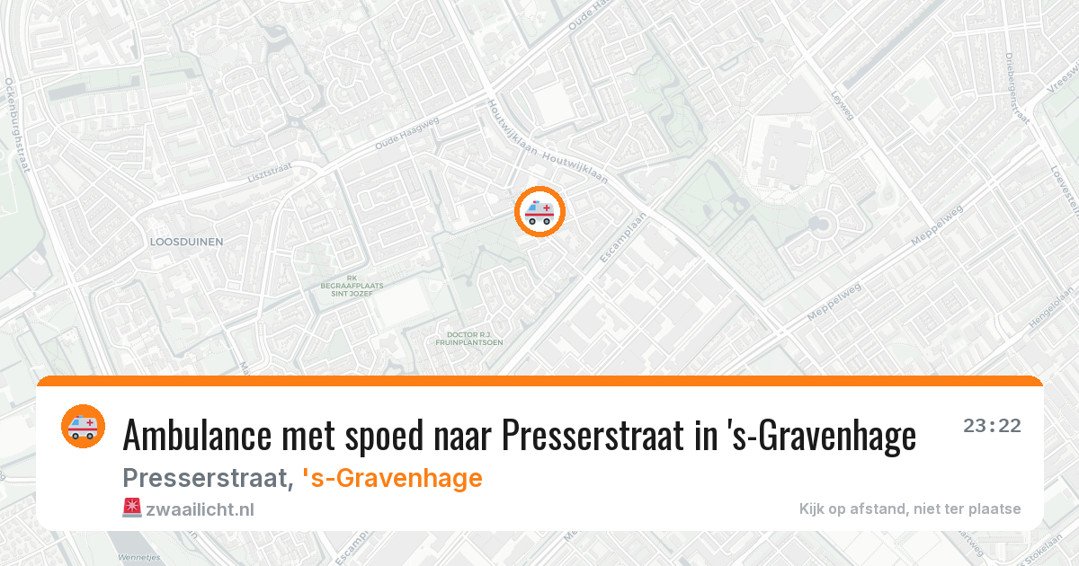 Ambulance met spoed naar Presserstraat in 's-Gravenhage — 21 jun 2026