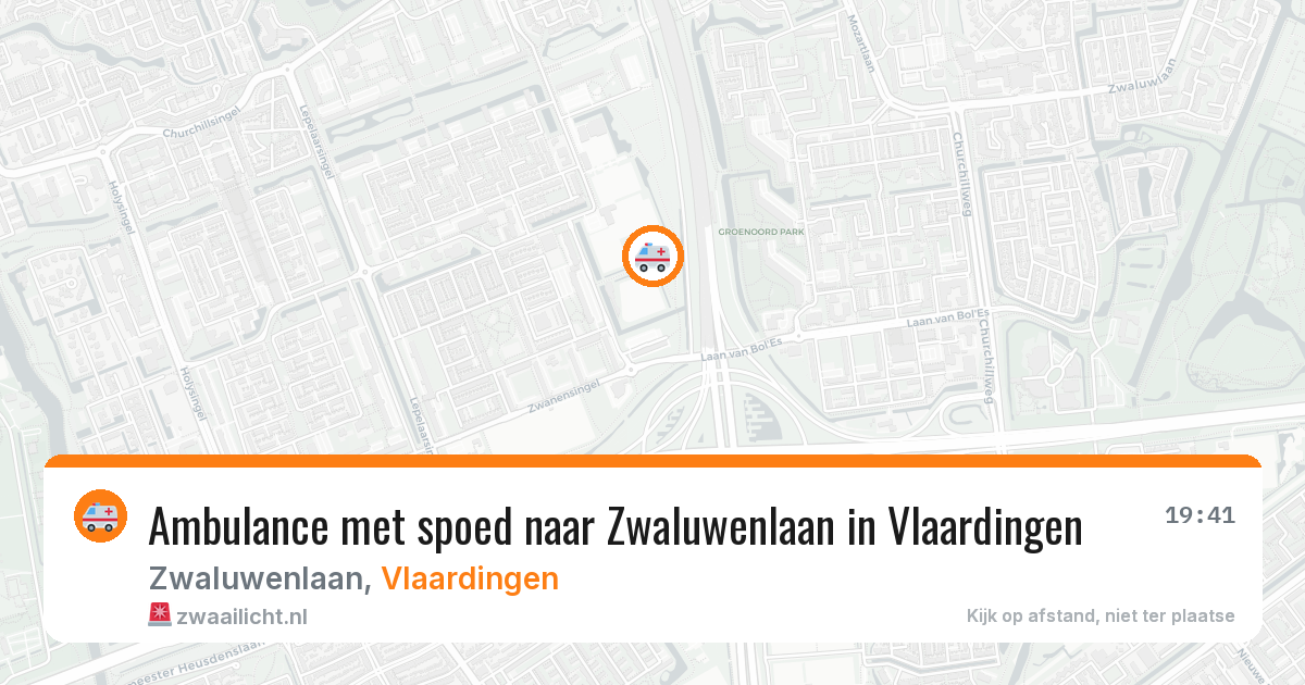 Ambulance met spoed naar Zwaluwenlaan in Vlaardingen — 24 mrt 2026