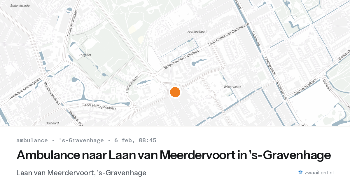 Ambulance naar Laan van Meerdervoort in 's-Gravenhage — 6 feb 2026