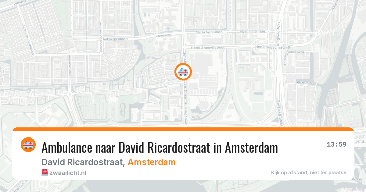 Ambulance naar David Ricardostraat in Amsterdam — 21 jun 2026