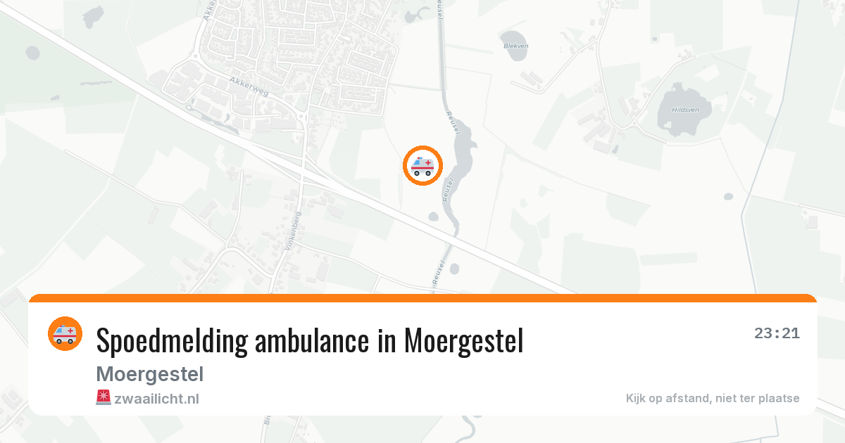 Spoedmelding ambulance in Moergestel — 14 aug 2026