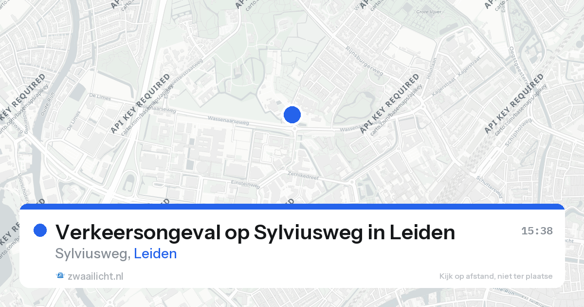 Verkeersongeval op Sylviusweg in Leiden — 26 aug 2026