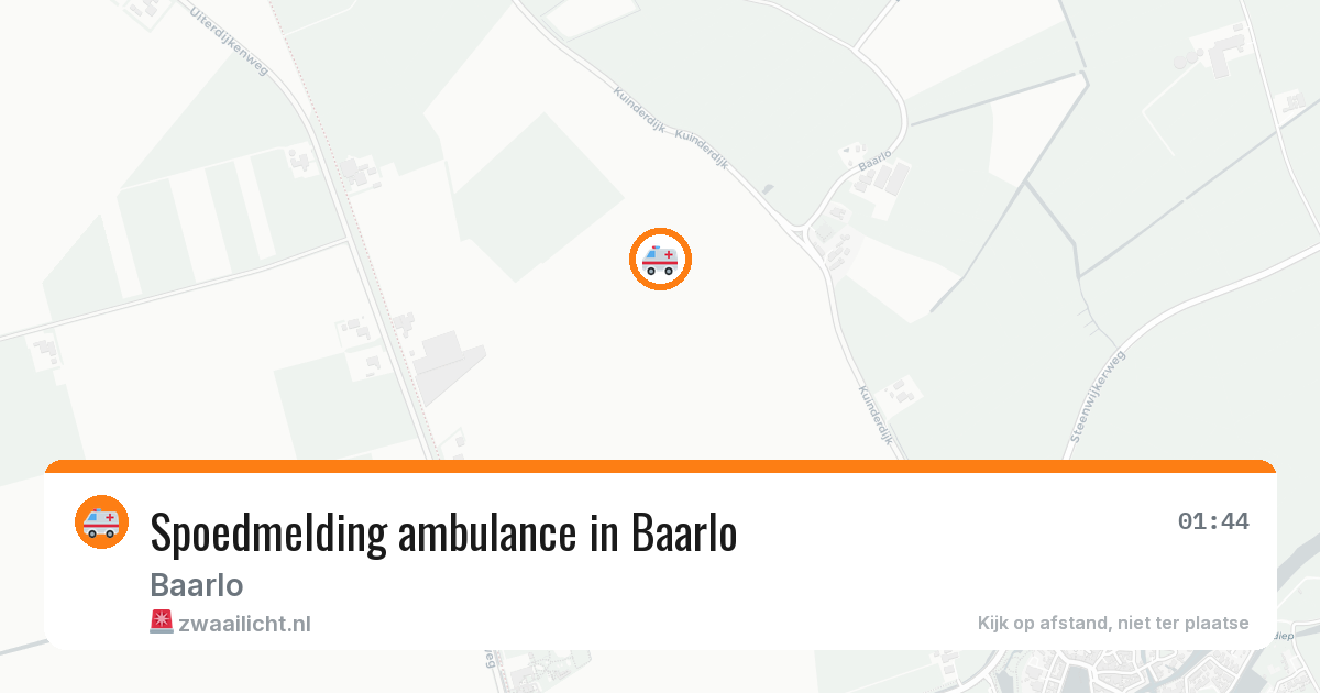 Spoedmelding ambulance in Baarlo — 6 jul 2026
