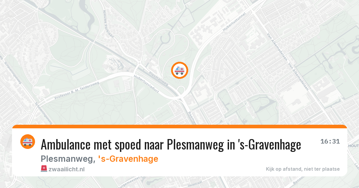 Ambulance met spoed naar Plesmanweg in 's-Gravenhage — 24 jul 2026