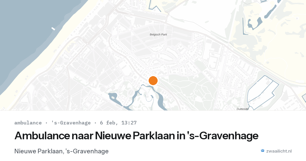 Ambulance naar Nieuwe Parklaan in 's-Gravenhage — 6 feb 2026