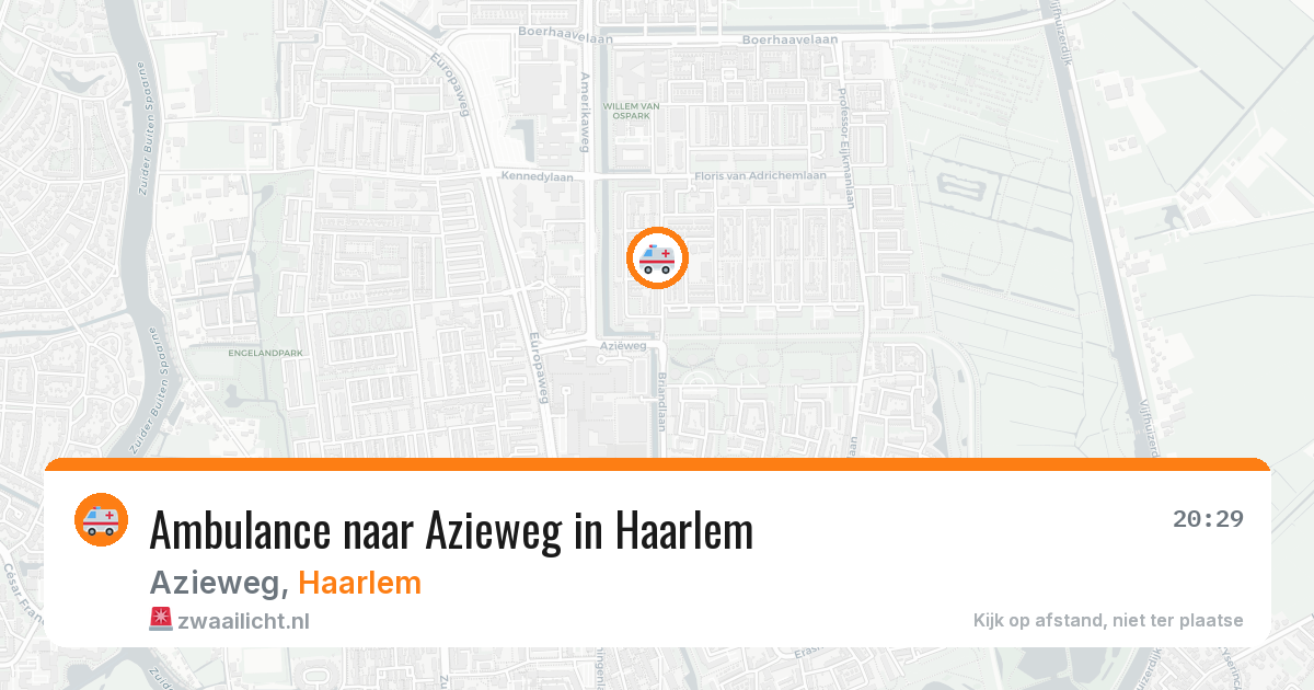 Ambulance naar Azieweg in Haarlem — 7 jul 2026