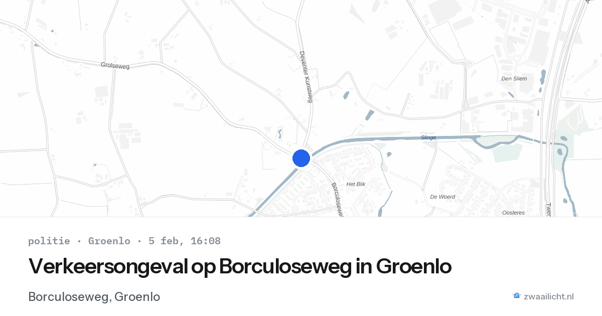 Verkeersongeval op Borculoseweg in Groenlo — 5 feb 2026