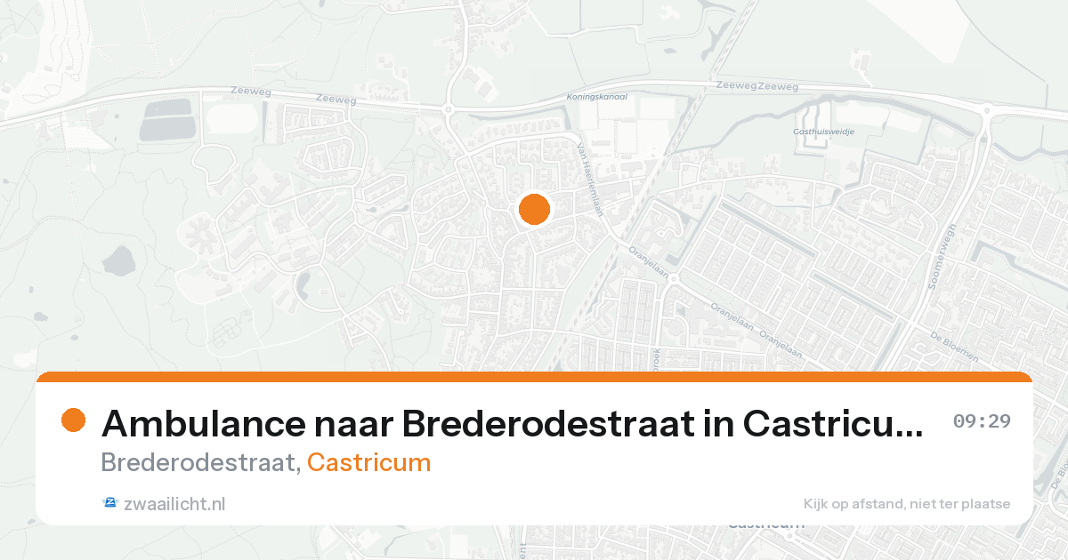 Ambulance naar Brederodestraat in Castricum — 19 aug 2026