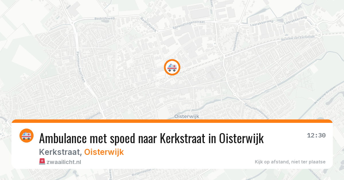 Ambulance met spoed naar Kerkstraat in Oisterwijk — 10 apr 2026
