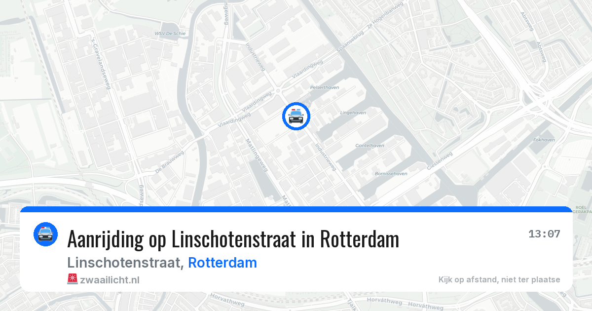 Aanrijding op Linschotenstraat in Rotterdam — 10 apr 2026