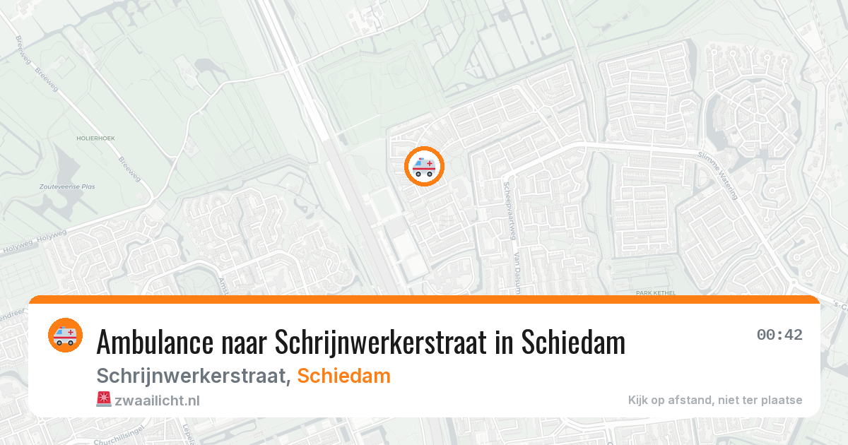 Ambulance naar Schrijnwerkerstraat in Schiedam — 19 mei 2026