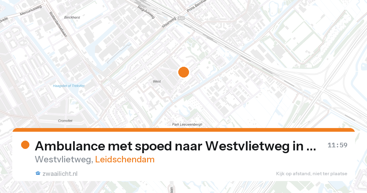 Ambulance met spoed naar Westvlietweg in Leidschendam — 27 aug 2026