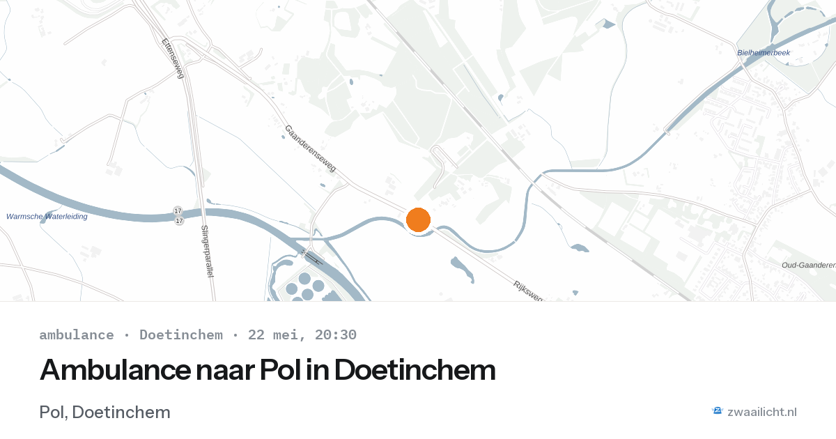 Ambulance naar Pol in Doetinchem — 22 mei 2026