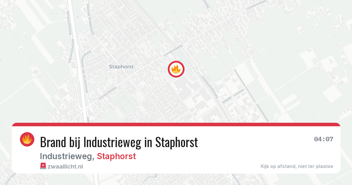 Brand bij Industrieweg in Staphorst — 30 mrt 2026