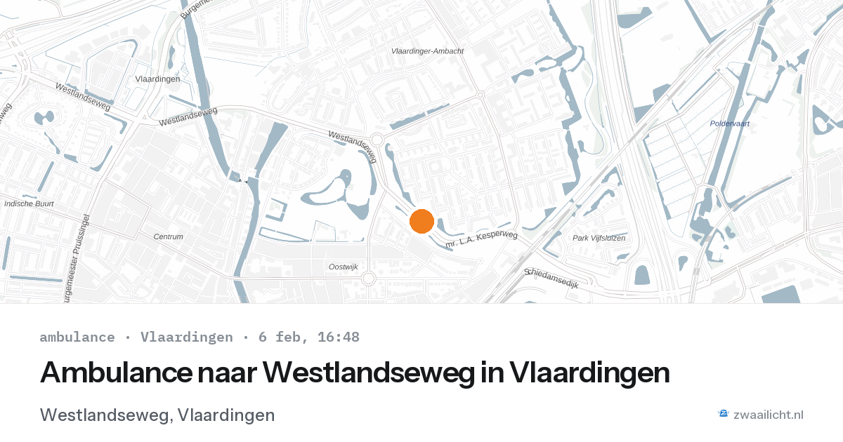 Ambulance naar Westlandseweg in Vlaardingen — 6 feb 2026