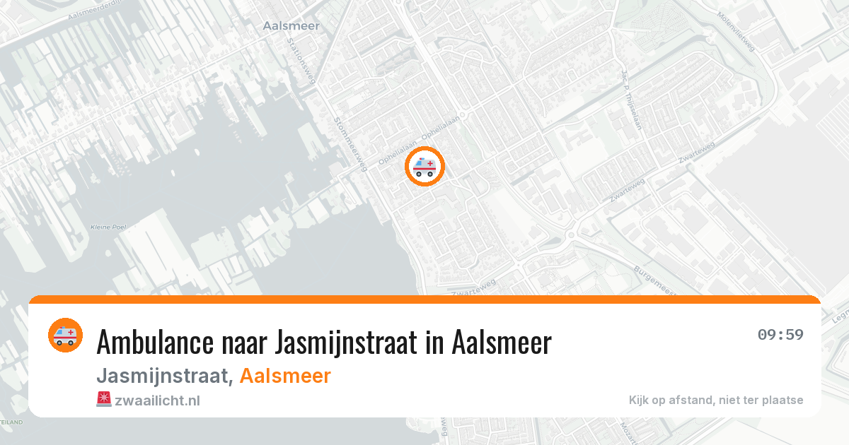 Ambulance naar Jasmijnstraat in Aalsmeer — 3 aug 2026