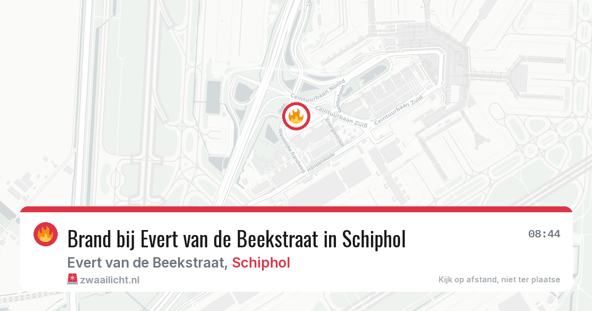 Brand bij Evert van de Beekstraat in Schiphol — 15 mrt 2026