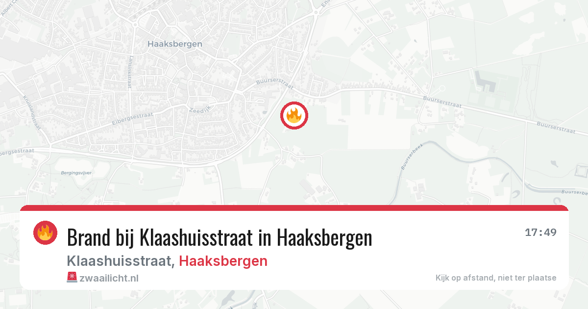 Brand bij Klaashuisstraat in Haaksbergen — 11 aug 2026