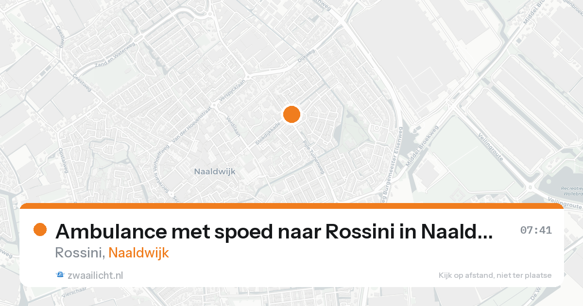 Ambulance met spoed naar Rossini in Naaldwijk — 4 mei 2026