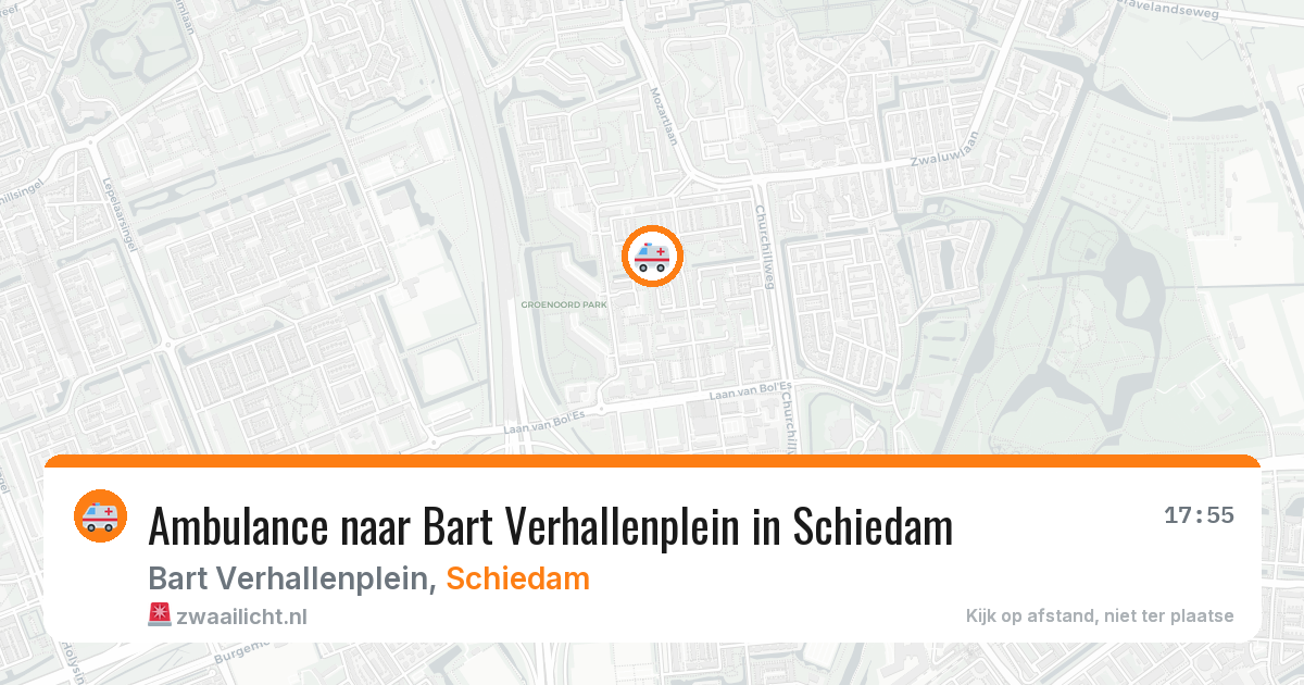 Ambulance naar Bart Verhallenplein in Schiedam — 25 jun 2026