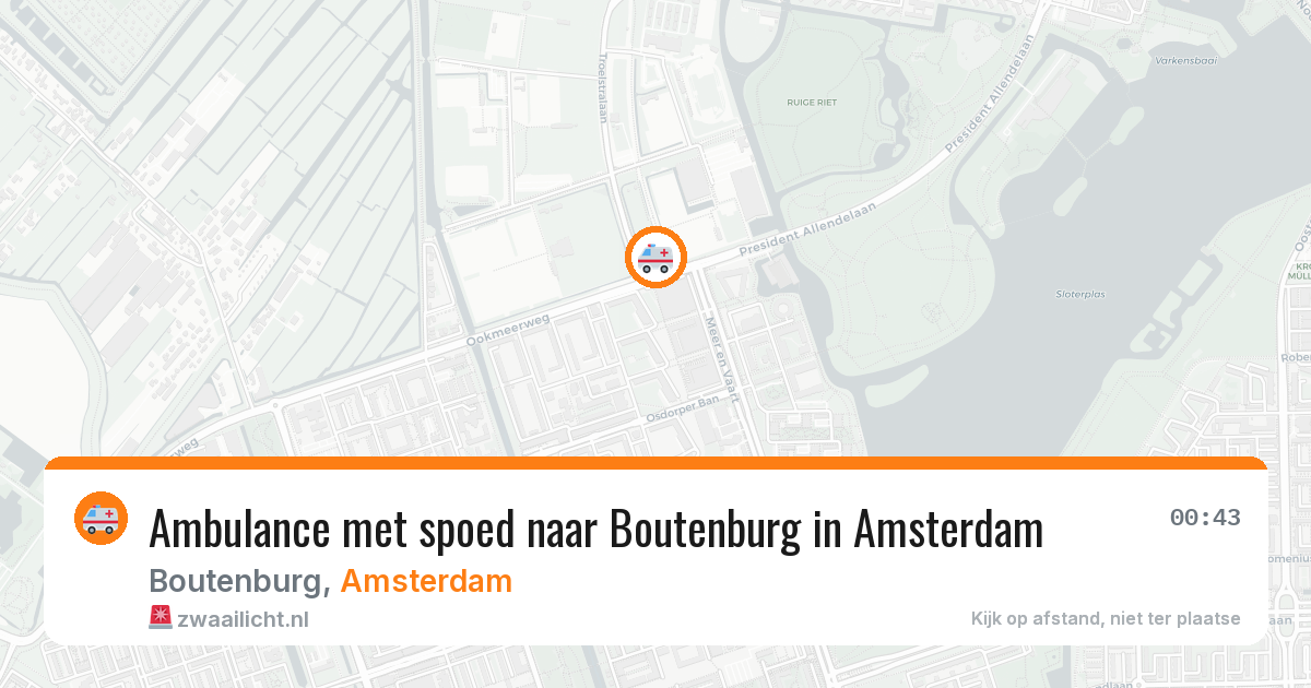 Ambulance met spoed naar Boutenburg in Amsterdam — 19 mei 2026
