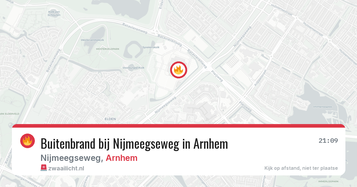 Buitenbrand bij Nijmeegseweg in Arnhem — 8 jul 2026