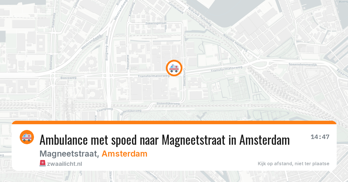Ambulance met spoed naar Magneetstraat in Amsterdam — 12 mei 2026