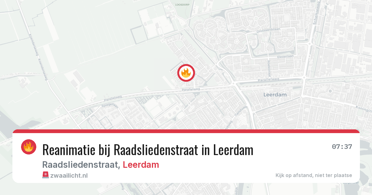 Reanimatie bij Raadsliedenstraat in Leerdam — 28 apr 2026