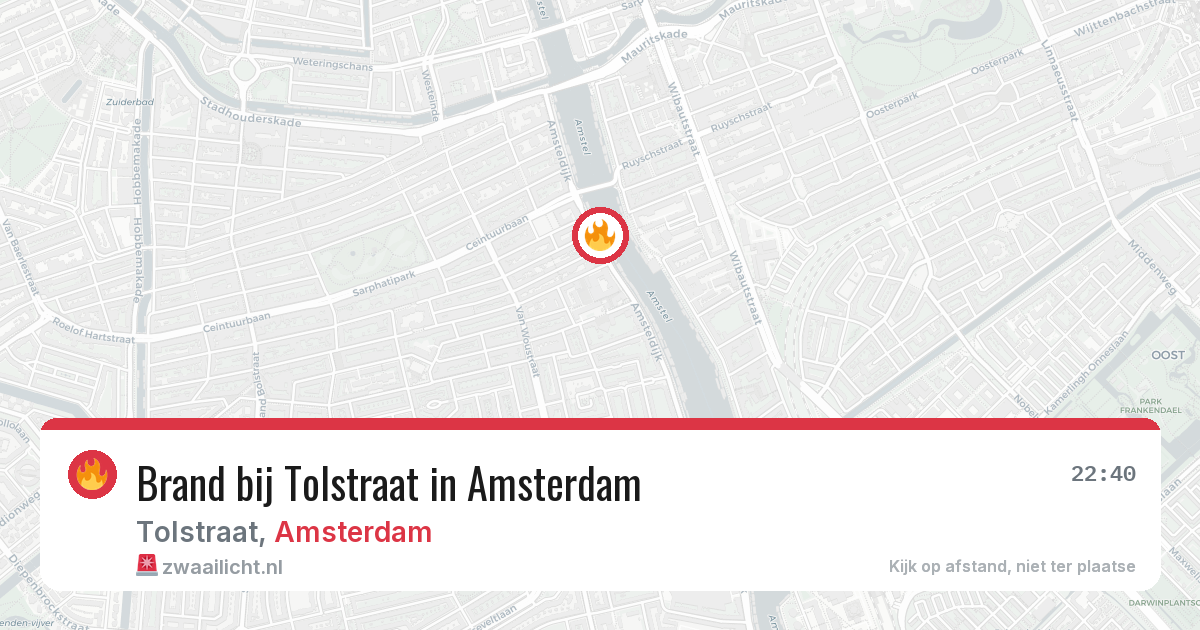 Brand bij Tolstraat in Amsterdam — 27 jun 2026