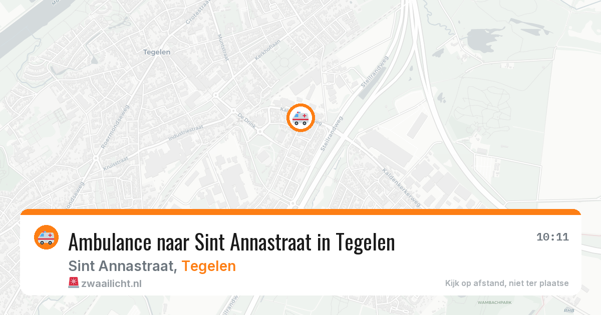 Ambulance naar Sint Annastraat in Tegelen — 22 jul 2026