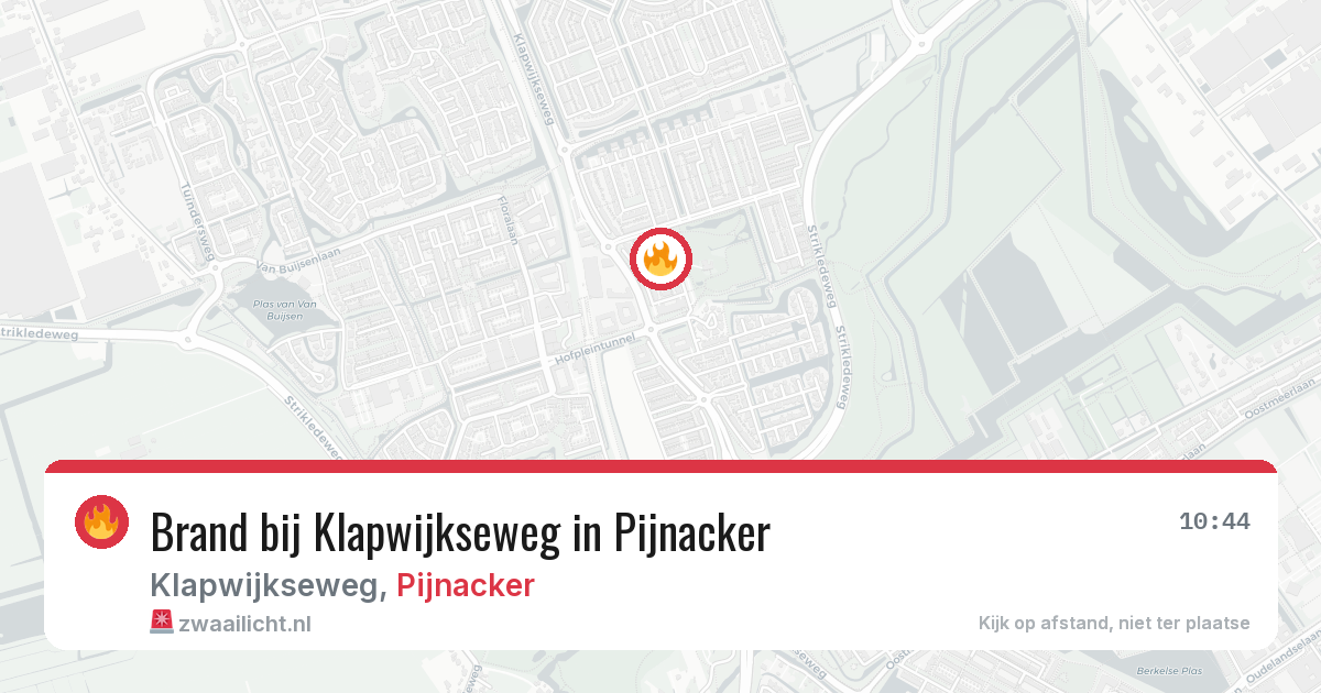Brand bij Klapwijkseweg in Pijnacker — 1 jul 2026