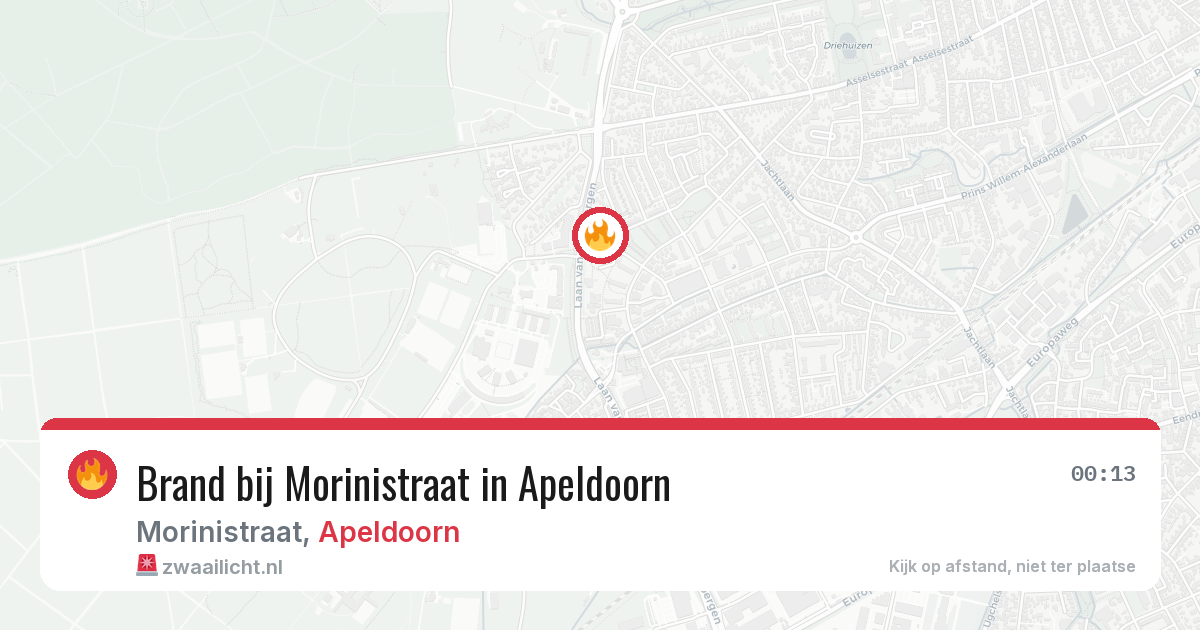 Brand bij Morinistraat in Apeldoorn — 15 jun 2026