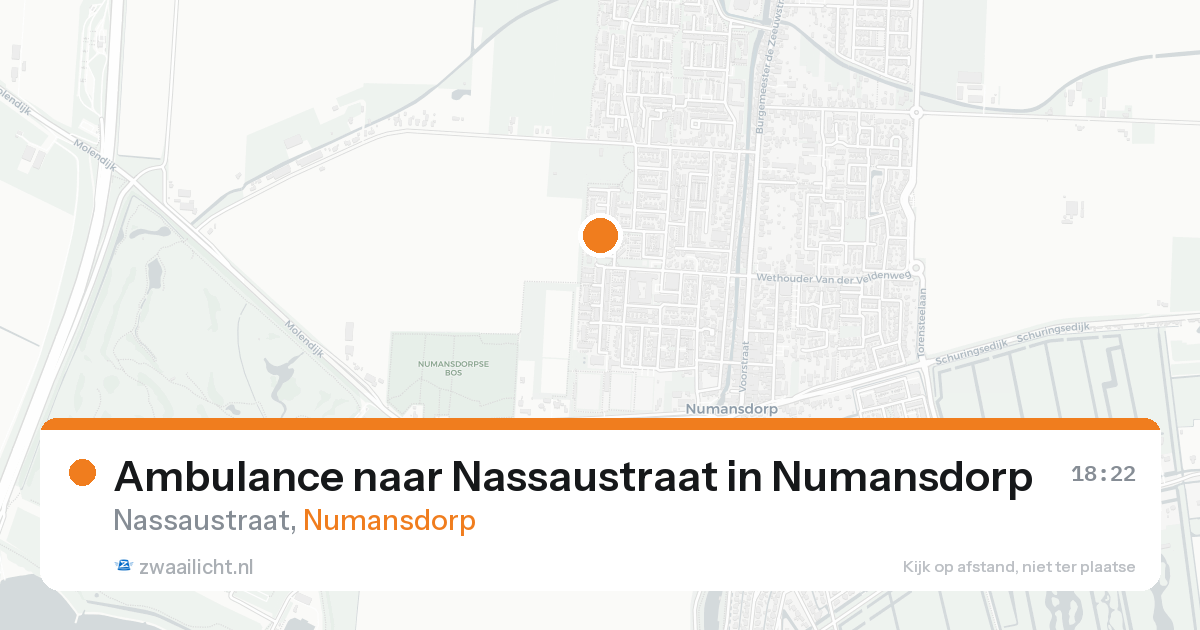 Ambulance naar Nassaustraat in Numansdorp — 17 aug 2026