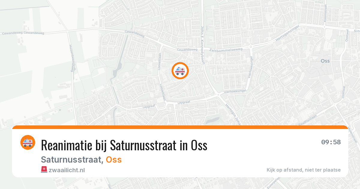 Reanimatie bij Saturnusstraat in Oss — 17 apr 2026