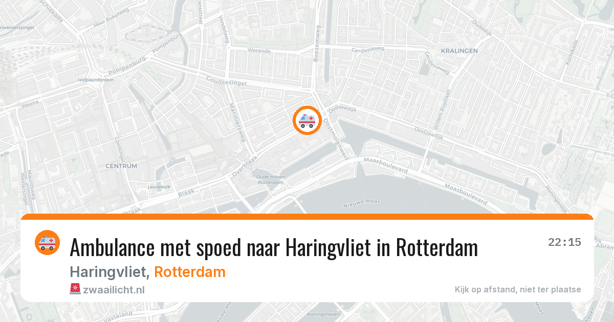 Ambulance met spoed naar Haringvliet in Rotterdam — 30 mei 2026